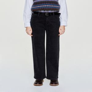 헤지스 여성 [[25FW]] HSPA5D983G3 [Essential] 세미와이드 기모 데님 팬츠 다크그레이