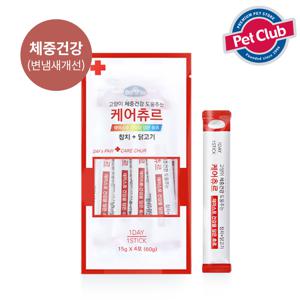 데이스포 고양이 케어츄르 참치 닭고기 15g x 4개입