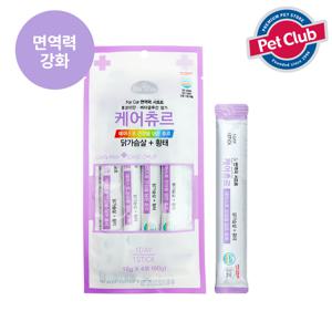 데이스포 고양이 케어츄르 닭고기 황태 15g x 4개입