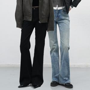 부츠컷 워싱 데님팬츠 [3COL] / WBE3L11509
