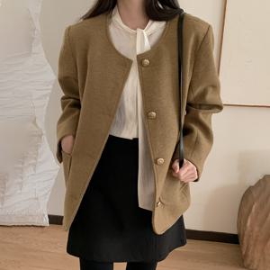 [제작] 마로닌 라운드넥 트위드 울 자켓 84763 빅사이즈 여성의류