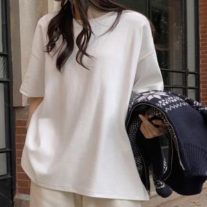 [제작] 레이어드하기 딱 좋은 루즈핏 피치 기모 티셔츠 84759 빅사이즈 여성의류