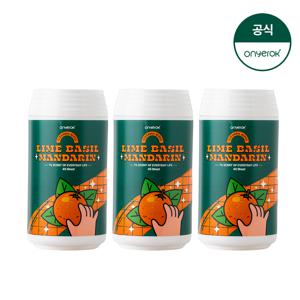 온예록 올인원 청소 세정 롤티슈 45매 3개 라임바질앤만다린