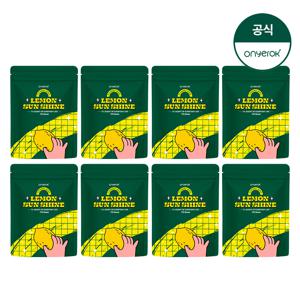 온예록 올인원 청소 세정 롤티슈 리필파우치 170매 8개 레몬선샤인