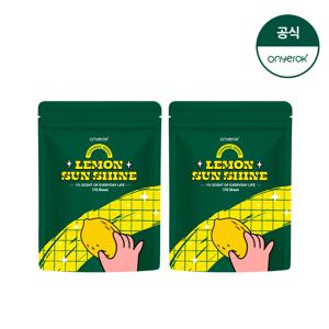 온예록 올인원 청소 세정 롤티슈 리필파우치 170매 2개 레몬선샤인