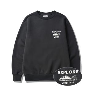 [롯데백화점]공용 EXPLORE 기모 루즈핏 긴팔 맨투맨 JP4TSU899