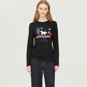 [본사] [Online Exclusive] 양 프린팅 테리 티셔츠_BATSG9561BK