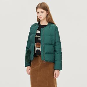 [본사] [Online Exclusive] 퍼 키링 집업 덕다운 패딩_BAPDE1561GN