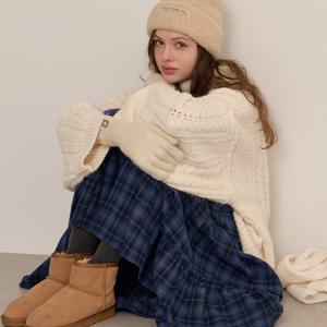 [제작] 퐁당 체크 티어드 밴딩 롱 스커트 84505 빅사이즈 여성의류