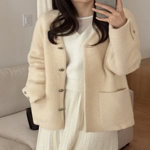 [제작] 고급미 루즈핏 브이넥 니트 자켓 84620 빅사이즈 여성의류