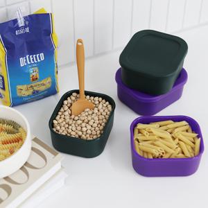 리본제이 젤리팝 큐브 실리콘 밀폐용기 냉장고밥팩 대/3P세트