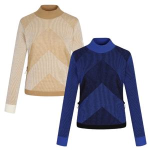 [핑골프] 양말사은품 여성 우븐 믹스 스트링 방풍 니트 121D4SR484