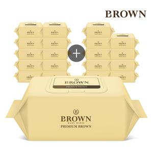 [브라운]프리미엄 브라운 70매 캡 아기물티슈 10+10팩