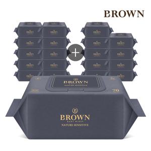 [브라운]네이처 센시티브 70매 캡 아기물티슈 10+10팩