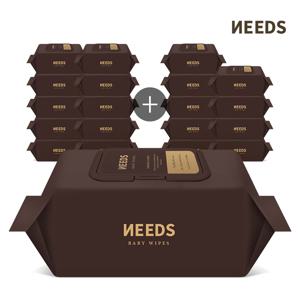 [브라운]니즈 브라운 플러스 70매 캡 고평량 아기물티슈 10+10팩