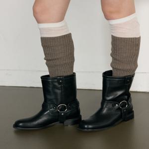 질 바이 질스튜어트 JLSO4F641BK [로빈] 블랙 하네스 바이커 하프 부츠