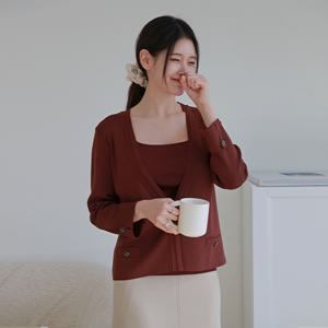 [최초가 99,000원]앙띠안 니트탑 가디건 앙상블 2종세트