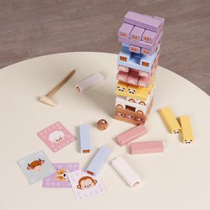 원목 동물 게임블록(주사위 망치 카드 포함)