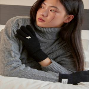 뉴욕 액세서리 [[25FW]] JAGV5F810BK [핑거홀장갑] 리본 장식 포인트 핑거홀 터치 장