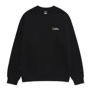 N254USW902 트레져 컨셉 아이템 그래픽 기모 맨투맨 BLACK