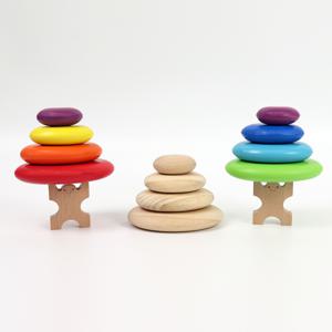 원목교구 무지개 몽돌 블록 쌓기