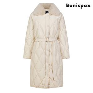 정상가:209,000원 ㅣ 퀼팅 퍼 카라 스트랩 롱 패딩 점퍼 (XN4JJ008L0)