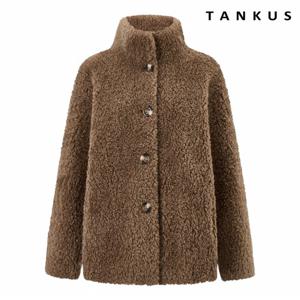 정상가:209,000원: ㅣ 양털 하이넥 버튼 하프 자켓 (TX4JK002L0)