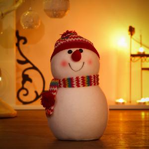 25cm 빨간모자 동글 눈사람