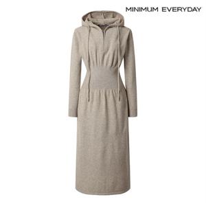 정상가:119,000원 ㅣ [미니멈 에브리데이]후드 반집업 니트 원피스 (EB1OW001D)