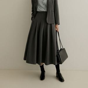 [하프클럽] 페이 핀턱 주름 밴딩 셋업 스커트