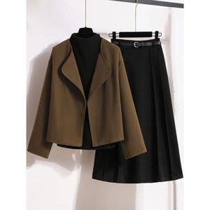 [하프클럽] 브레아 크롭 모직 정장 세트_NC3ST001