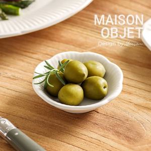 윤도자기 순백 화이트 도자기 소스볼 2P