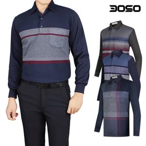 비즈니스캐주얼 겨울 면스판 남성 기모 카라티셔츠/NWGB