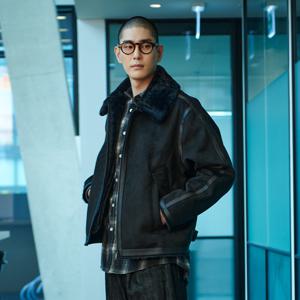 남성 에코 스웨이드 오버핏 무스탕 HABMU10-2_DJ