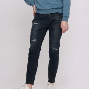 남성 포인트 스티치 라텍스 구제 올약워싱 테이퍼드핏 AM3DTA513_IC