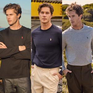 [U.S POLO ASSN.] 긴팔 라운드 티셔츠 3종 남성