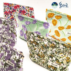 민화 파우치 화장품 정리함 여행용 생리대 브러쉬 가방 미니백 바쿠파우치 굿즈 사각 이너백 파우치백 메이크업 휴대용