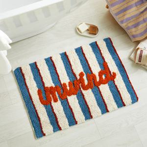 프렌치 스트라이프 면 터프팅 발매트SKY 45X65