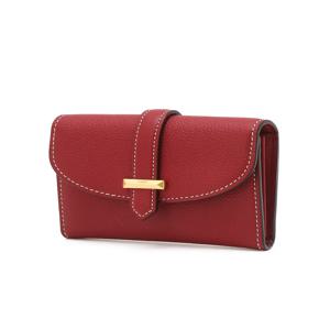 [헤지스/선물포장]레드 바장식 가죽 카드지갑HIHO5F271R2