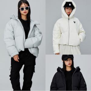 여성) 어센틱 크롭 후드 다운점퍼_LW224DJ711