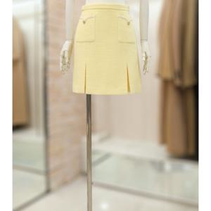 포켓 주름 트위드 스커트 GP2A0SK221_DG