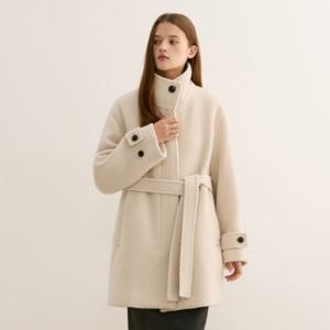 [25 F/W] 알파카 울 하이넥 하프 코트