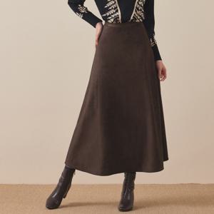 [롯데백화점][매긴]플레어 롱 스웨이드 스커트_PBMF5W1SK8001