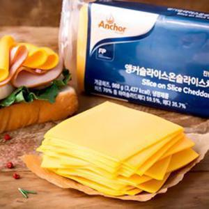 앵커 FP 슬라이스 온 슬라이스 체다치즈 80매입, 960g, 1개입, 1개