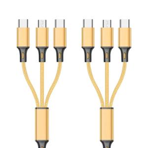 1+1 / 3in1 8핀 5핀 C타입 멀티 충전 케이블 / 길이 1.2m
