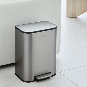 한샘 시그니처 페달 휴지통 12L 실버