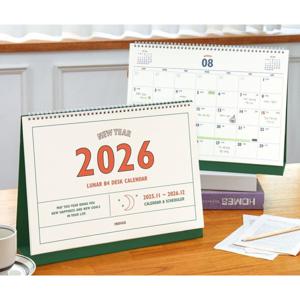 J2K 2026 탁상 달력 레트로 B4 음력 데스크 캘린더