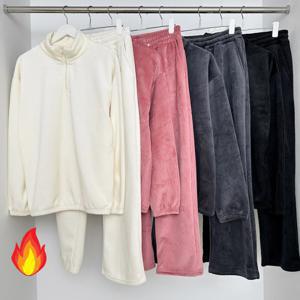 제니유 코듀로이 기모 트레이닝복 세트 집업 와이드 팬츠