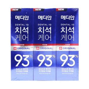 메디안 치석케어 오리지널 치약 150g x 9개 고불소 국민치약 순한 민트향 충치예방 치과추천