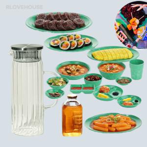 손이쑥 세척 내열유리 냉장고 물병/델몬트 공병/케데헌 떡볶이 그릇/대량 카페 로고 인쇄 가능 김밥 그릇